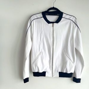 Zara Bomber Jacket | White & Black | S